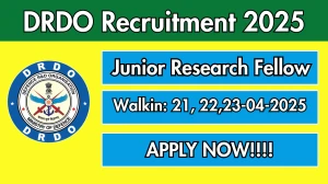 DRDO Junior Research Fellow Recruitment 2025 – Walk in for 11 Posts