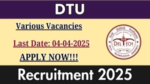 DTU Junior Research Fellow Recruitment 2025 - Apply Offline