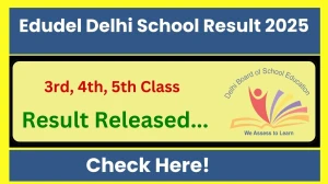 Edudel Delhi School 3rd, 4th, 5th Class Result 2025 Out at edustud.nic.in How to check Results Here