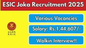 ESIC Joka Senior Resident Recruitment 2025 – Walk in for 47 Posts