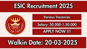 ESIC MO, Senior Resident and Other Recruitment 2025 – Walk in for 14 Posts