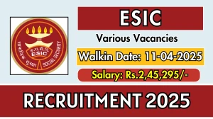 ESIC Recruitment 2025 – Walk in for 74 Professor, Tutor, More Posts ESIC Recruitment 2025 – Walk in for 74 Professor, Tutor, More Posts