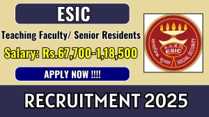 ESIC Teaching Faculty/ Senior Residents Recruitment 2025 – Walk in for 38 Posts ESIC Teaching Faculty/ Senior Residents Recruitment 2025 – Walk in for 38 Posts