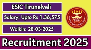 ESIC Tirunelveli Specialist, Junior Resident and Other Recruitment 2025 – Walk in for 16 Posts ESIC Tirunelveli Specialist, Junior Resident and Other Recruitment 2025 – Walk in for 16 Posts