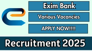 Exim Bank Recruitment 2025 - Apply Online for 28  IT Professional, Legal Officer and Other Posts
