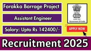 Farakka Barrage Project Assistant Engineer Recruitment 2025 - Apply Offline