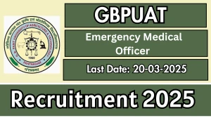 GBPUAT Emergency Medical Officer Recruitment 2025 - Apply Offline GBPUAT Emergency Medical Officer Recruitment 2025 - Apply Offline