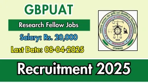 GBPUAT Research Fellow Recruitment 2025 - Apply Offline GBPUAT Research Fellow Recruitment 2025 - Apply Offline