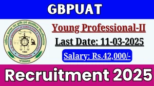 GBPUAT Young Professional-II Recruitment 2025 - Apply Offline