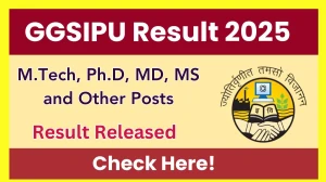 GGSIPU Result 2025 Released at ggsipu.ac.in Direct Link to Download 1st and 3rd Semester Result