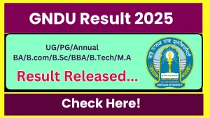 GNDU Result 2025 Released at gndu.ac.in Direct Link to Download Semester-Wise Exam Result Result GNDU Result 2025 Released at gndu.ac.in Direct Link to Download Semester-Wise Exam Result Result