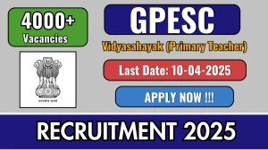 GPESC Vidyasahayak Recruitment 2025 - Apply Online for 4184 Posts GPESC Vidyasahayak Recruitment 2025 - Apply Online for 4184 Posts