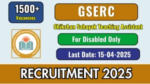 GSERC Shikshan Sahayak Teaching Assistant Recruitment 2025 - Apply Online for 1,516 Posts GSERC Shikshan Sahayak Teaching Assistant Recruitment 2025 - Apply Online for 1,516 Posts
