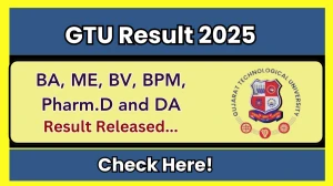GTU Result 2025 Released at gtu.ac.in Direct Link to Download 1st, 2nd and 6th Semester Result