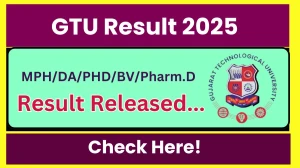 GTU Result 2025 Released at gtu.ac.in Direct Link to Download 1st, 3rd Semester Result