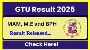 GTU Result 2025 Released at gtu.ac.in Direct Link to Download 1st and 5th Semester Result