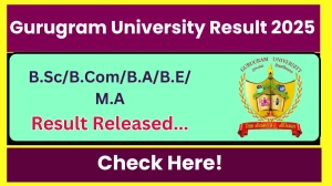 Gurugram University Result 2025 Released at gurugramuniversity.ac.in Direct Link to Download UG and PG Courses Result