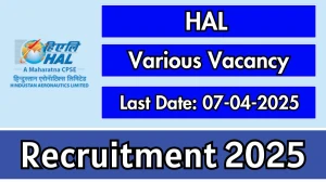 HAL Senior Medical Officer Recruitment 2025 - Apply Offline for 1 Posts