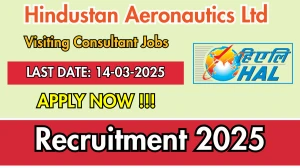 HAL Visiting Consultant Recruitment 2025 - Apply Offline