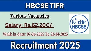 HBCSE TIFR Various Posts Recruitment 2025 – Walk in HBCSE TIFR Various Posts Recruitment 2025 – Walk in