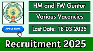 HM and FW Guntur Paramedical and Supporting staff Recruitment 2025 - Apply Offline for 30 Posts