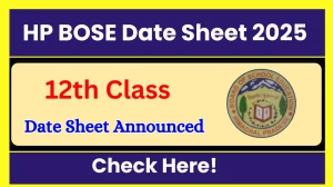 HP BOSE 12th Class Date Sheet 2025 Out hpbose.org Check Date Sheet Here