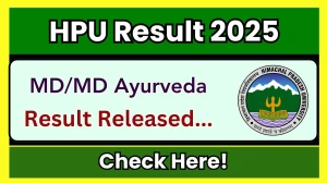HPU Result 2025 Released at hpuniv.ac.in Direct Link to Download PG Course Result