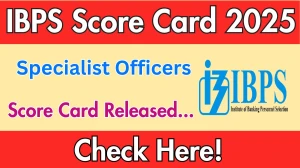 IBPS SO Score Card 2025 Announced. Direct Link to Check IBPS SO Score Card 2025 ibps.in