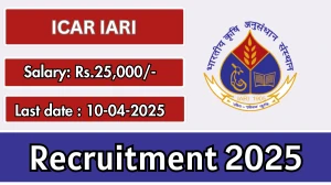 ICAR IARI Job Vacancy 2025, Apply Offline for 01 Young Professional I Posts ICAR IARI Job Vacancy 2025, Apply Offline for 01 Young Professional I Posts