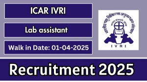 ICAR IVRI Lab assistant Recruitment 2025 – Walk in ICAR IVRI Lab assistant Recruitment 2025 – Walk in