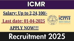 ICMR Additional Director General Recruitment 2025 - Apply Online