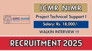 ICMR NIMR Project Technical Support I Recruitment 2025 – Walk in for 12 Posts ICMR NIMR Project Technical Support I Recruitment 2025 – Walk in for 12 Posts