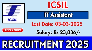ICSIL IT Assistant Recruitment 2025 - Apply Online