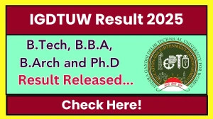 IGDTUW Result 2025 Released at igdtuw.ac.in Direct Link to Download 1st, 3th and 5th Sem Result IGDTUW Result 2025 Released at igdtuw.ac.in Direct Link to Download 1st, 3th and 5th Sem Result