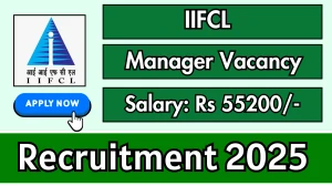 IIFCL Manager Recruitment 2025 - Apply Online