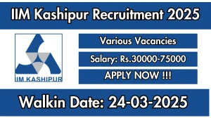 IIM Kashipur Executive, Office Assistant and Other Recruitment 2025 – Walk in