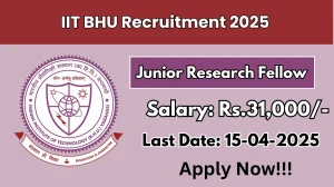 IIT BHU Job Vacancy 2025, Apply Online for Junior Research Fellow Posts