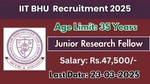 IIT BHU Junior Research Fellow Recruitment 2025 - Apply Online