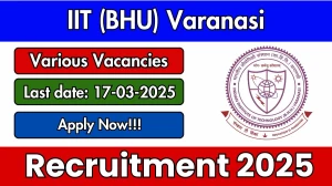 IIT (BHU) Varanasi Research Associate, Junior Research Fellow Recruitment 2025 - Apply Offline for 2 Posts