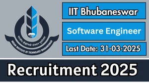 IIT Bhubaneswar Software Engineer Recruitment 2025 - Apply Online