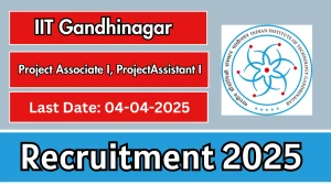 IIT Gandhinagar Project Associate I, Project Assistant I Recruitment 2025 - Apply Offline