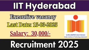 IIT Hyderabad Executive Recruitment 2025 - Apply Online