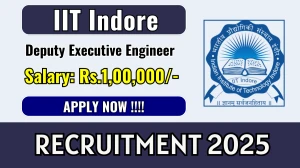 IIT Indore Deputy Executive Engineer Recruitment 2025 - Apply Offline