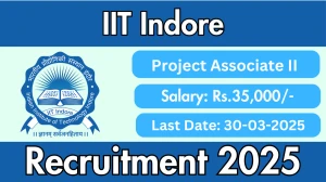 IIT Indore Job Vacancy 2025, Apply Online for Project Associate II Posts