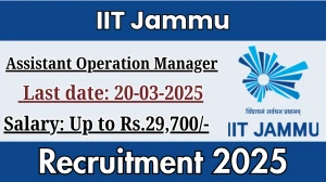 IIT Jammu Assistant Operation Manager Recruitment 2025 - Apply Online
