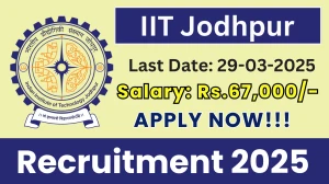 IIT Jodhpur Research Associate III Recruitment 2025 - Apply Online
