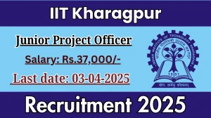 IIT Kharagpur Junior Project Officer Recruitment 2025 - Apply Online