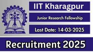 IIT Kharagpur Junior Research Fellowship Recruitment 2025 - Apply Online