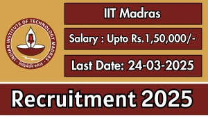 IIT Madras Lead Recruitment 2025 - Apply Online