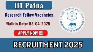IIT Patna Research Fellow Recruitment 2025 – Walk in IIT Patna Research Fellow Recruitment 2025 – Walk in